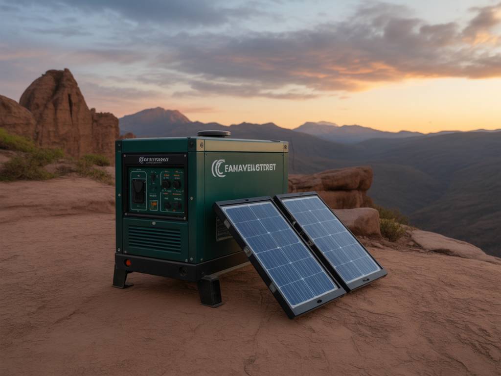 How do solar powered generators work and when are they a good alternative to diesel