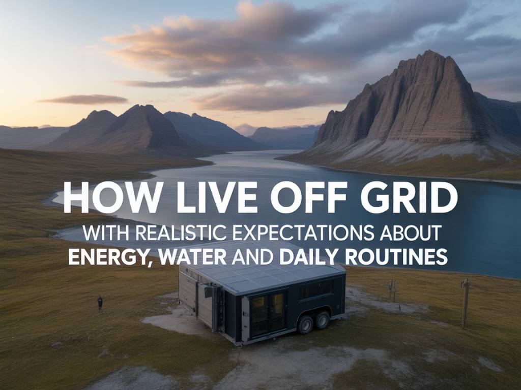How live off grid with realistic expectations about energy, water and daily routines
