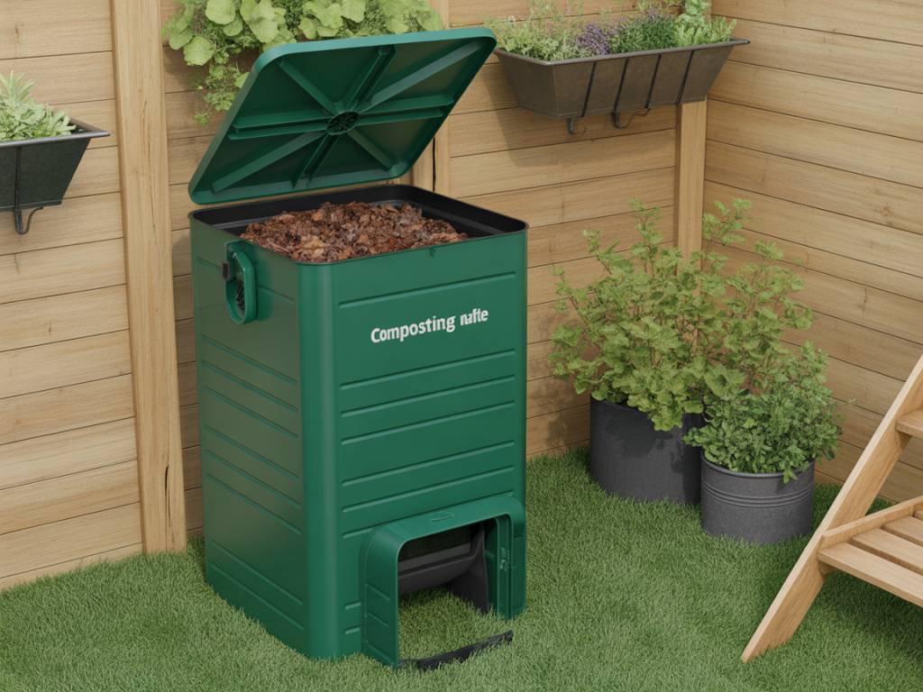 Composting made easy for small uk gardens, balconies and courtyards with space-saving systems
